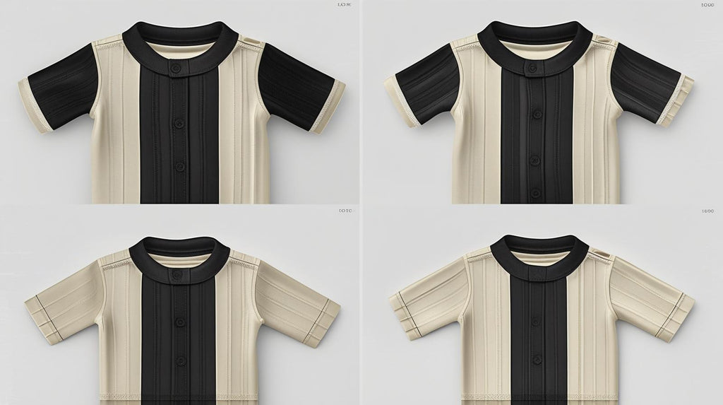 Kids Black & Beige Vertical Striped Ribbed T-Shirt
